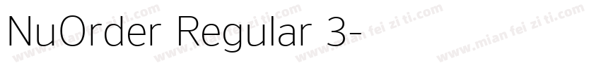 NuOrder Regular 3字体转换